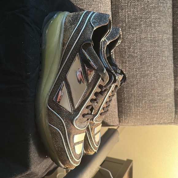 Alejandro Ingelmo size 42/9 Men’s fashion sneakers glitter-gold/silver - Picture 4 of 9